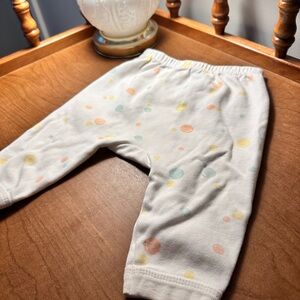 Charming White Polka Dot Kids Casual Pants